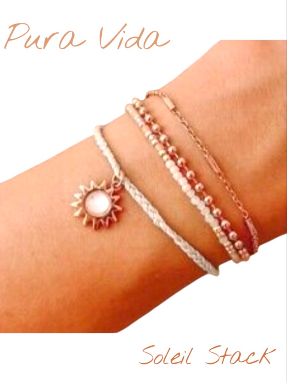 ☀️NWT Pura Vida Bracelet Set Soleil Stack☀️